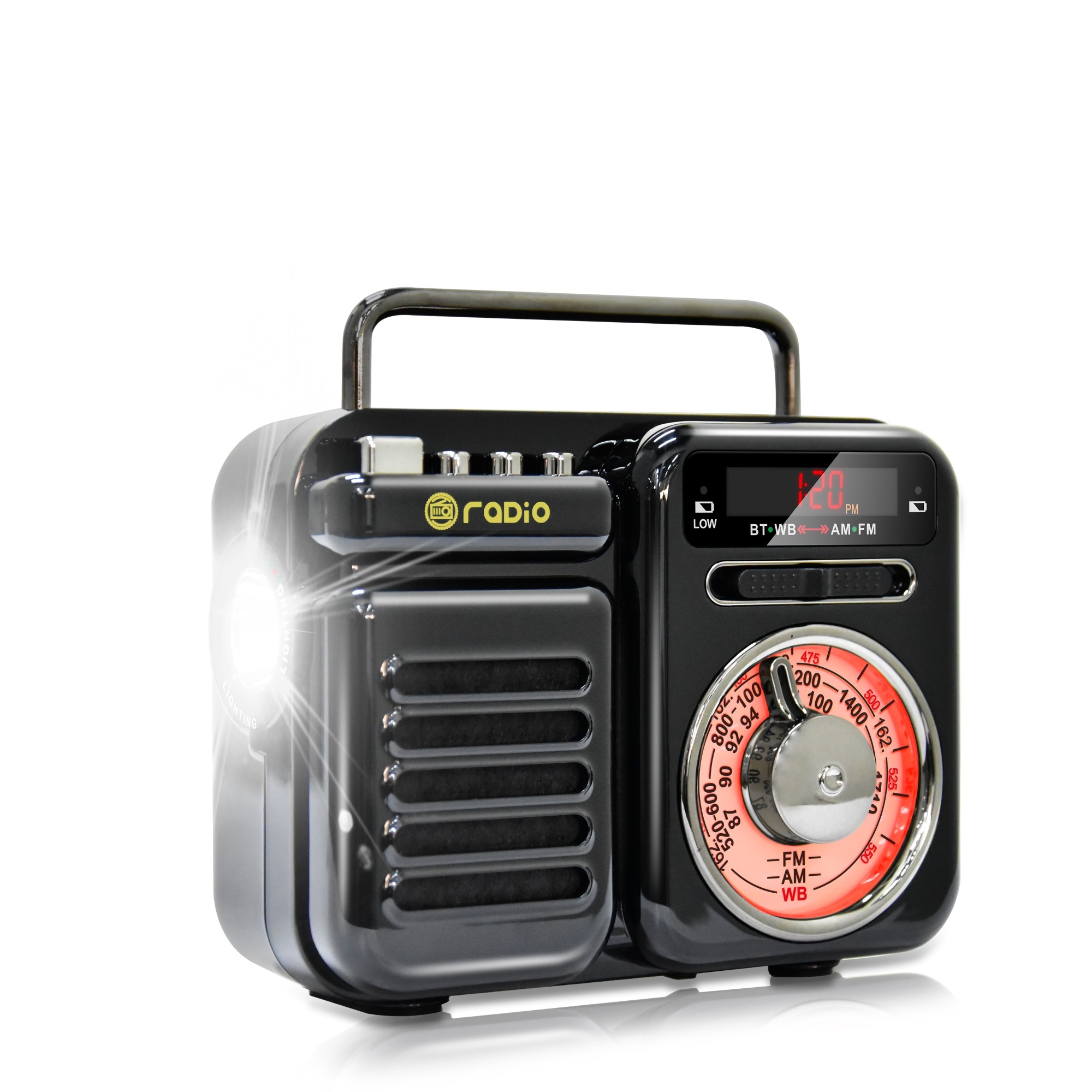 DaringSnail MD-096 Emergency NOAA Weather Radio Solar Crank Digital ...